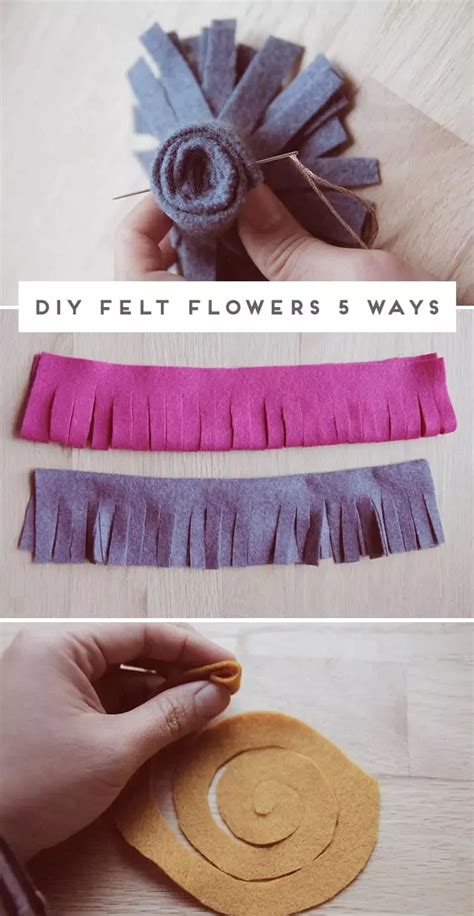 Felt flowers diy step by step guide to felt flowers 5 ways – Artofit