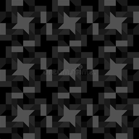 Total Black Minimalist Geometric Abstract Art Wallpaper Backdrop. Vector Seamless Pattern ...