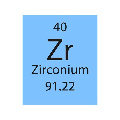 Zirconium symbol. Chemical element of the periodic table. Vector illustration. 9390573 Vector ...