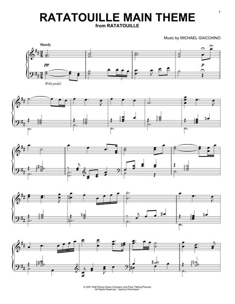 Ratatouille Main Theme | Sheet Music Direct