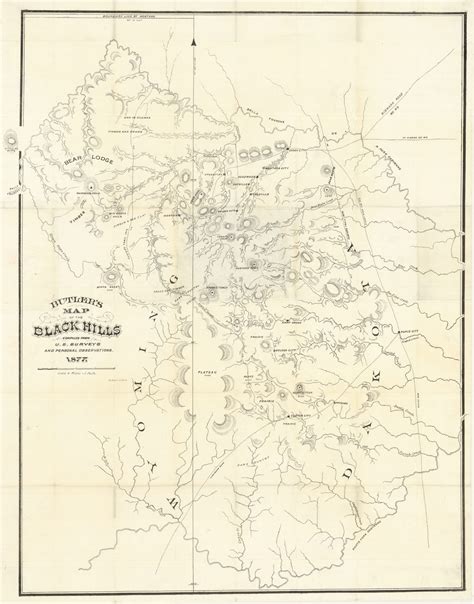 An all-but unknown map of the Black Hills, published during the Gold Rush - Rare & Antique Maps