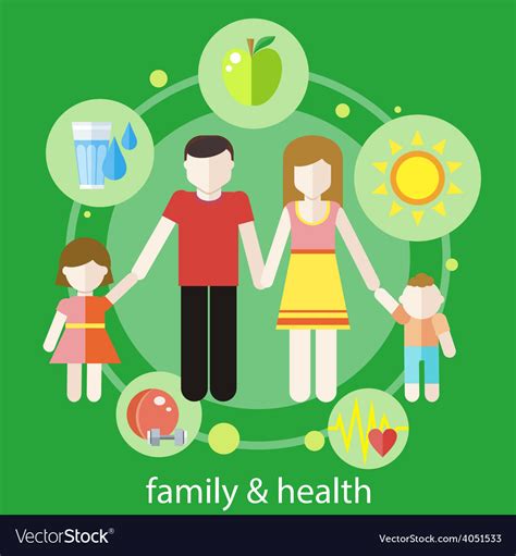 Healthy family concept Royalty Free Vector Image