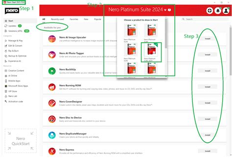 How to get Nero Platinum Suite 2024 updates installed form Nero Start in 3 steps : Nero AG