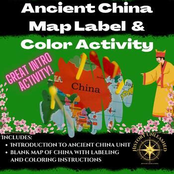 Ancient China Map (with labeling/coloring directions) by Sherry Gibson