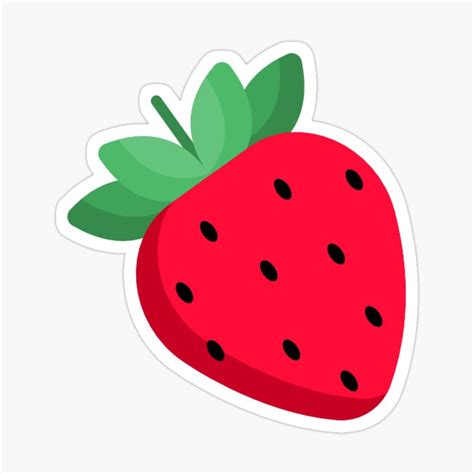 "Strawberry" Sticker for Sale by Artology-GS | Strawberry clipart ...