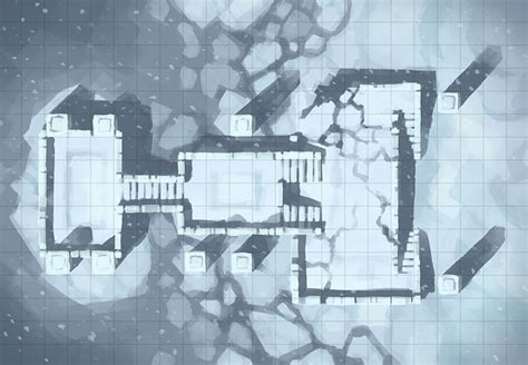 Snowy Sanctum Battle Map for D&D and RPGs