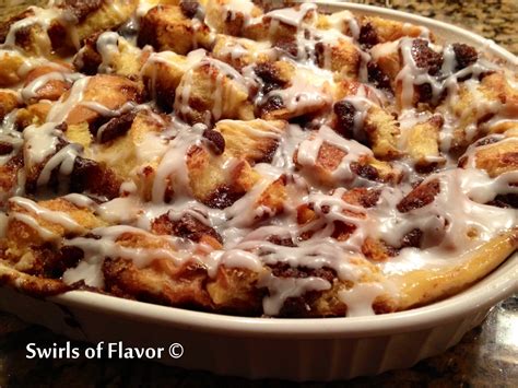 Easy Cinnamon Bun Bread Pudding Recipe - Swirls of Flavor