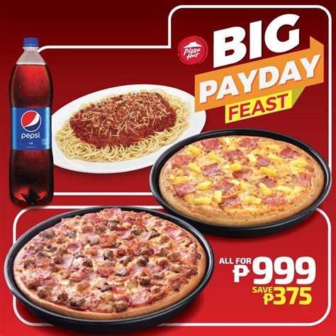 Manila Shopper: Pizza Hut Big Payday Feast Delivery Promo: March 13-15 2020