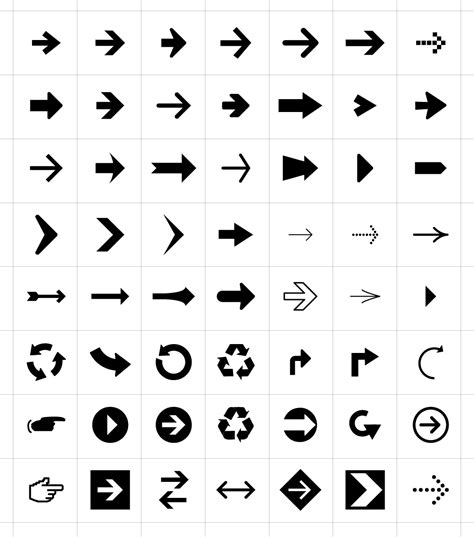 56 Free Arrow Symbols & Icons | designworkplan » wayfinding design