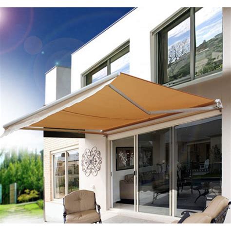 Outsunny 8 x 7 ft. Manual Retractable Sun Shade Patio Awning - Walmart.com - Walmart.com