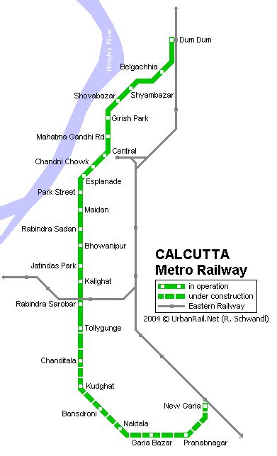 Kolkata Metro Map - ToursMaps.com