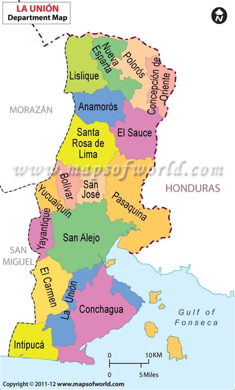 La Union El Salvador Map