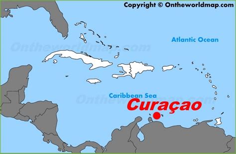 Curaçao location on the Caribbean map - Ontheworldmap.com