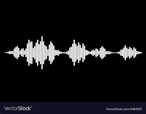 White sound waves Royalty Free Vector Image - VectorStock