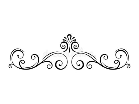 Ornamental Page Divider. Swirls, Filigree Calligraphic Borders. Scroll ...