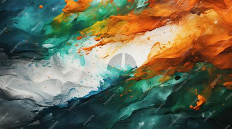 Premium AI Image | Indian flag background wallpaper waves