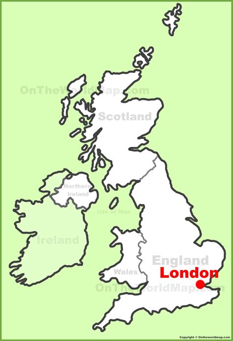 London location on the UK Map - Ontheworldmap.com