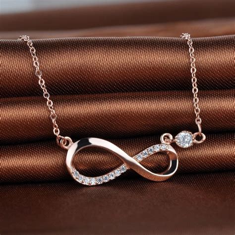 Women's Infinity Symbol Pendant 925 Sterling Silver Cubic Zirconia Necklace - Necklaces & Pendants