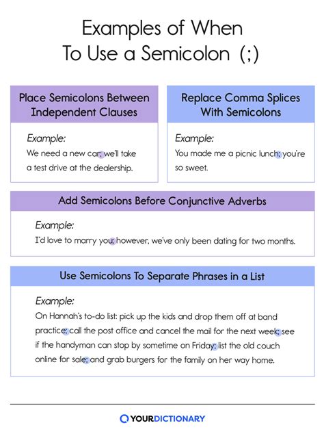 When and How To Use a Semicolon ( ; ) | YourDictionary