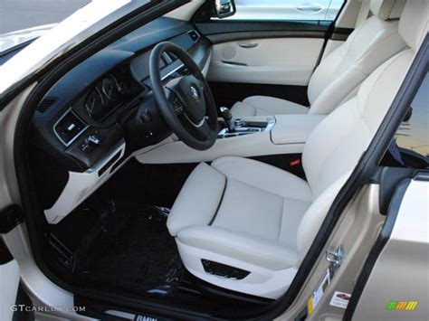 Ivory White/Black Nappa Leather Interior 2010 BMW 5 Series 550i Gran Turismo Photo #40933626 ...