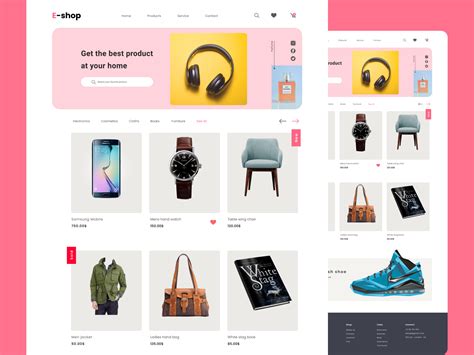 Ecommerce shop landing page by Md. Samaduzzaman Khan on Dribbble