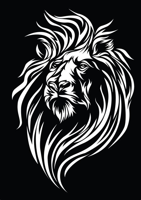 Lion Stencil Vector Art by sartauzumaki on DeviantArt