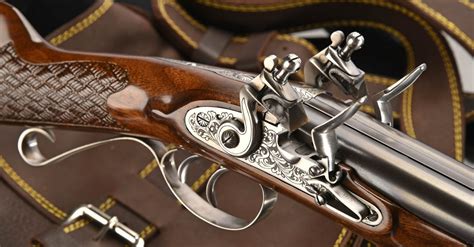 Double Barrel Flintlock Pistol