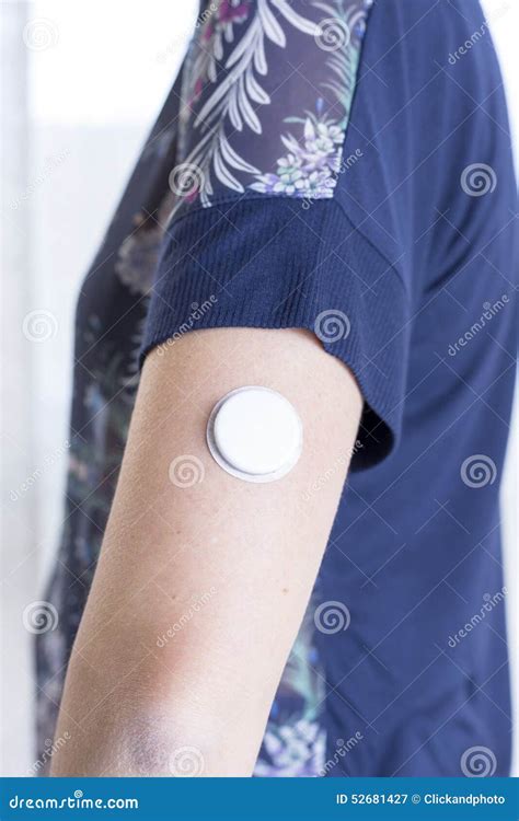 Sensor Placed On The Arm Stock Photo - Image: 52681427