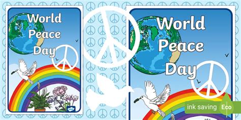 FREE! - International Peace Day Poster – Twinkl Resources