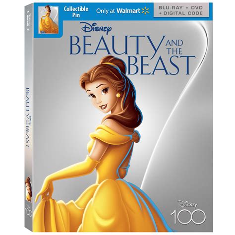 Beauty and The Beast - Disney100 Edition Walmart Exclusive (Blu-ray + DVD + Digital Code ...