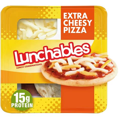 Lunchables Extra Cheesy Pizza Snack Kit, 4.2 oz Tray - Walmart.com - Walmart.com