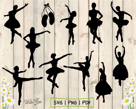 Ballet Silhouette Clipart Ballet Dancers SVG Danseur - Etsy