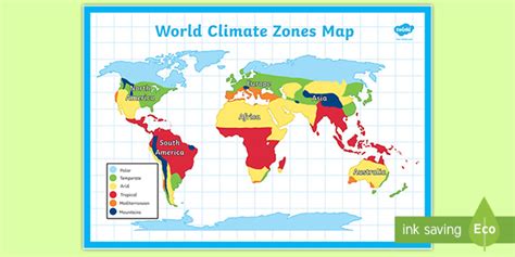 Climate Around the World Zones Map (Teacher-Made)