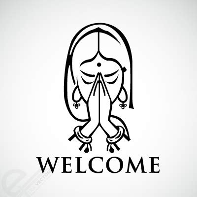 Welcome gesture of Namaste Free Vector Download | FreeImages