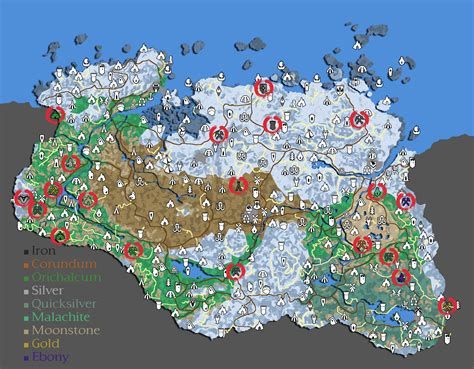 Gold Mine Locations Map