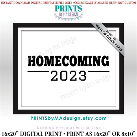 Homecoming 2023 Sign High School Homecoming 2023 College - Etsy