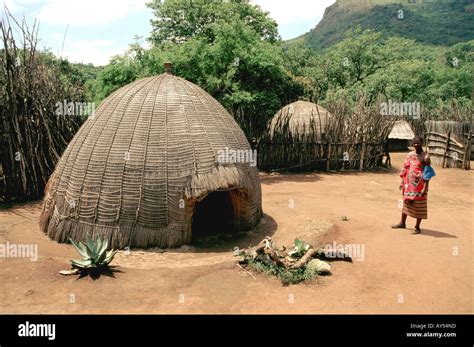 South Africa Swaziland Cultural Village Stock Photo - Alamy