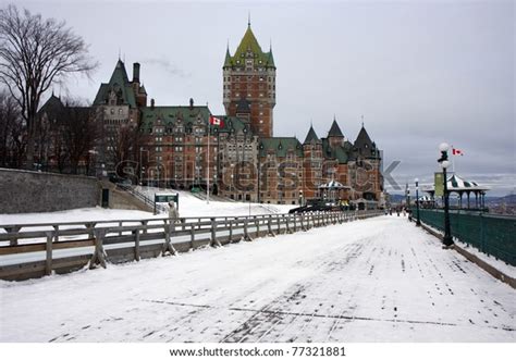 Chateau Frontenac Quebec City Winter Snow Stock Photo (Edit Now) 77321881