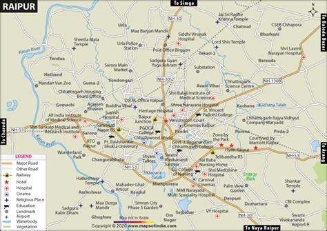 Raipur City Map , Chhattisgarh