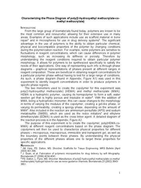 Characterizing The Phase Diagram of Poly | PDF | Copolymer | Polymers