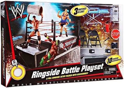 WWE Wrestling Ringside Battle Exclusive Action Figure Playset Mattel ...