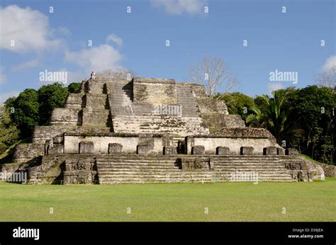 Belize, Altun Ha. Altun Ha, ruins of ancient Mayan ceremonial site from ...