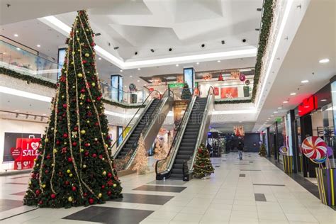 Shopping Mall during Christmas Time Editorial Image - Image of display, artificial: 28743465