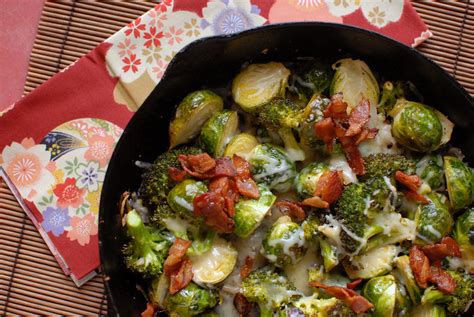 Roasted Broccoli and Brussels Sprouts - Two Lucky Spoons