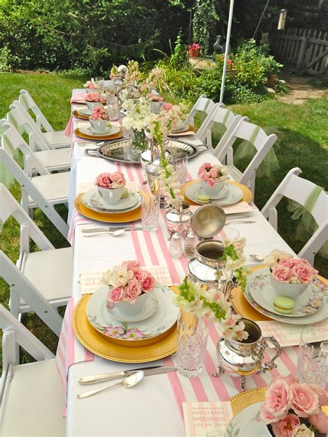 ladies luncheon - pink stripe runner | Lady Caroline's Afternoon Tea ...