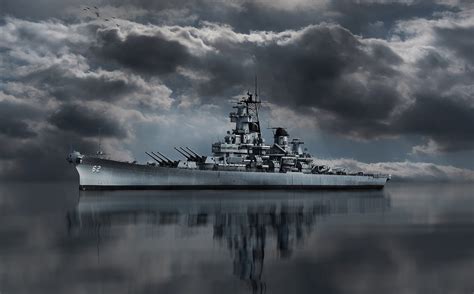 Download Battleship Military USS New Jersey (BB-62) HD Wallpaper