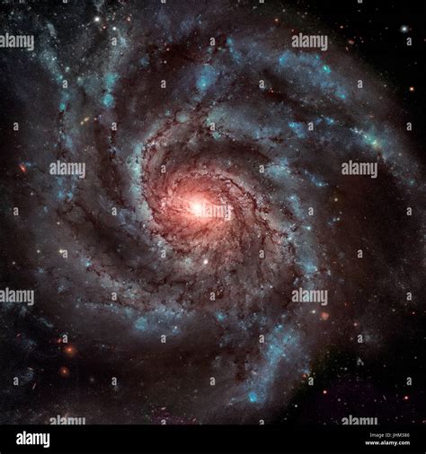 The Pinwheel Galaxy, also known as Messier 101, M101 or NGC 5457, is a face-on spiral galaxy in ...