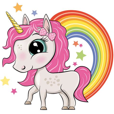 Cute Unicorn Rainbow Cartoon Poster boy Painting by Kennedy Oliver - Pixels