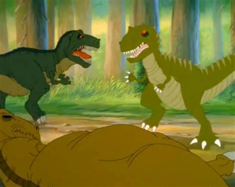 Image - T-rex vs. Giganotosaurus.jpg - Land Before Time Wiki - The Land Before Time encyclopedia.