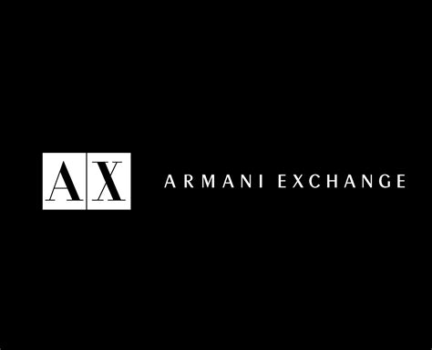 Armani Exchange Brand Clothes Logo Symbol White Design Fashion Vector Illustration With Black ...